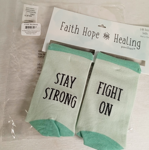 WOMEN'S S/M Crew Socks Faith Hope Healing Inspirational Novelty Gift Present - Picture 1 of 8